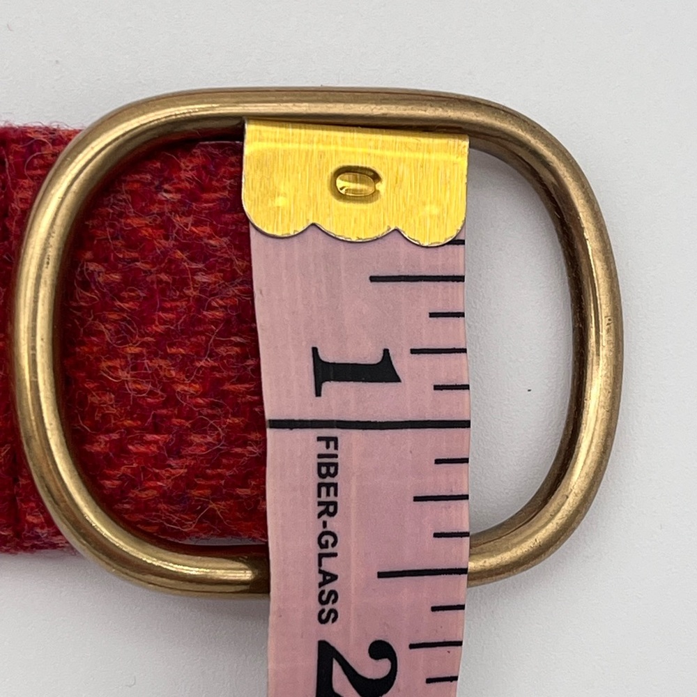 LL Bean Preppy Pink Burgundy Women's Ribbon (2) Belts Corduroy dog embroidery ML - Picture 7 of 9